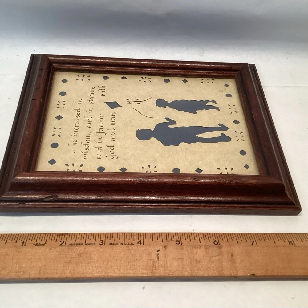 Framed Silhouette Designs with Scissors 1985 “He Increased In Wisdom And Stature